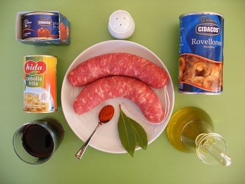 Guiso de butifarra con setas
