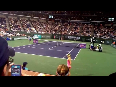 Genie Bouchard vs. Lucie Hradecka - 2015 BNP Paribas Open (Women's Second Round) Part 1