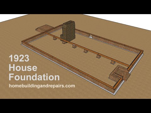 Concrete And Brick Foundation With Fireplace For 1923 Home Building Project - Part 2