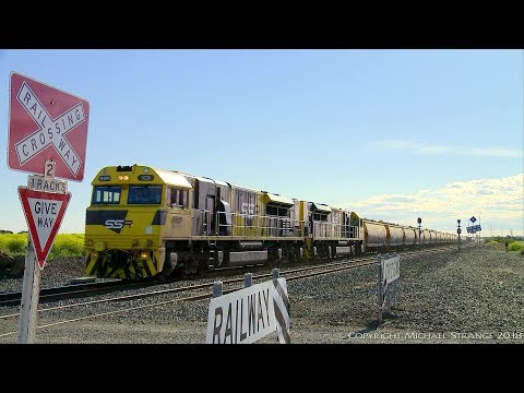 SSR Class Diesel Locomotives & Grain Train In Victoria (13/10/2018) - PoathTV Australian Railways