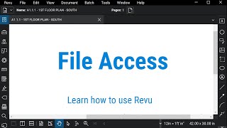 Bluebeam Revu: File Access