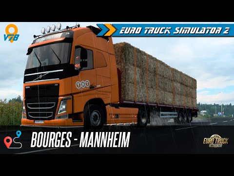 Euro Truck Simulator 2 🚚 | Ruta de Bourges a Mannheim transportando Fardos de Paja