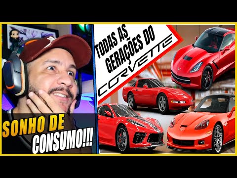 RS REAGE A história do CORVETTE do C1 ao C8 um ÍCONE dos super carros americanos