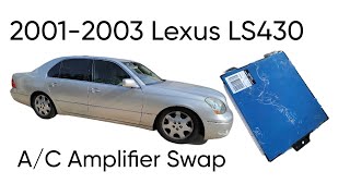 Lexus LS430 FIX your HVAC System AC Computer Cabin Filter Glovebox removal steps
