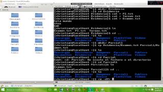Comando en Linux, crear, copiar, eliminar (Carpeta/directorio) y archivo de texto