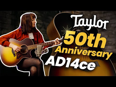 Taylor 50th Anniversary AD14ce SB LTD American Dream - A Beautiful, Ornate Acoustic Guitar!