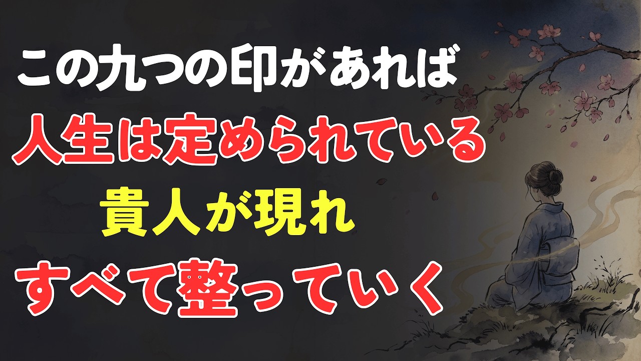 この九つの印があれば、あなたの人生は定められている。貴人が現れ、すべては整っていく[人間関係の法則] [偉人の言葉] [朗読]