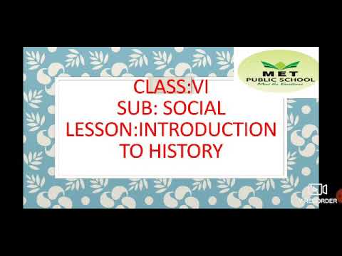Class- 6..... Social Science..... INTRODUCTION TO HISTORY