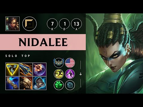 Nidalee Top vs Gragas - NA Challenger Patch 25.07