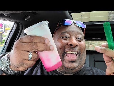 Large Taco Bell Dragonfruit Freeze Sipped Thru a Huge...
