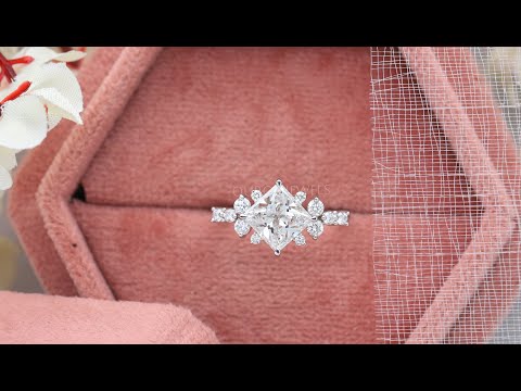 Princess Lab Diamond Engagement Ring