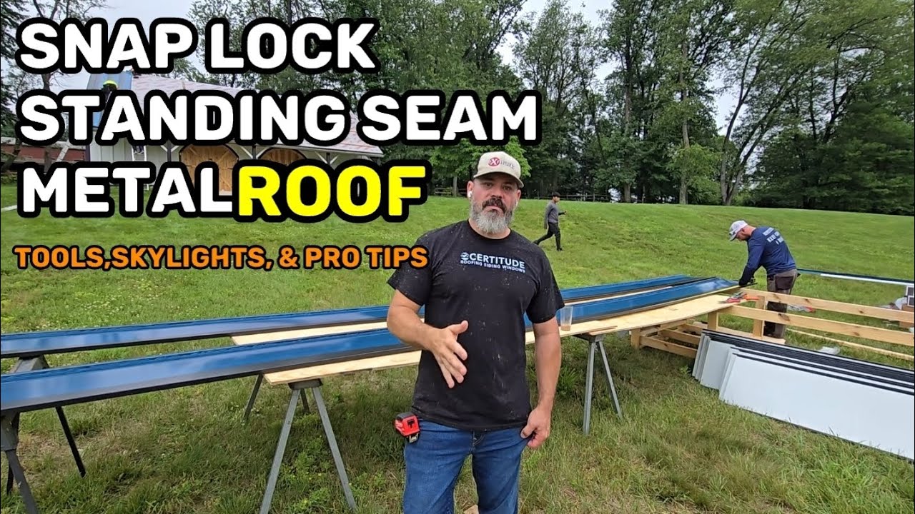 Snap Lock Standing Seam Metal Roof Install | Full Breakdown + Tools, Skylights, & Pro Tips