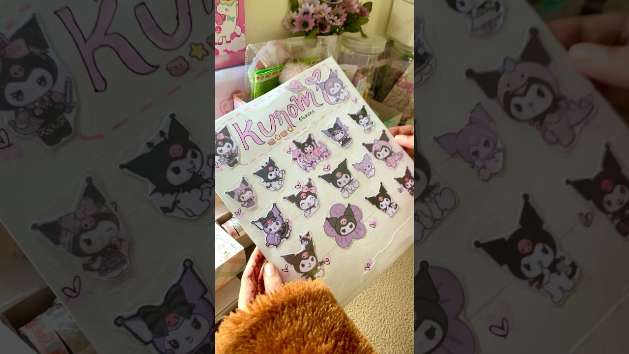 Diy kuromi stickers 🎀💜