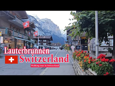 Passeio a pé em Lauterbrunnen, a vila mais bonita