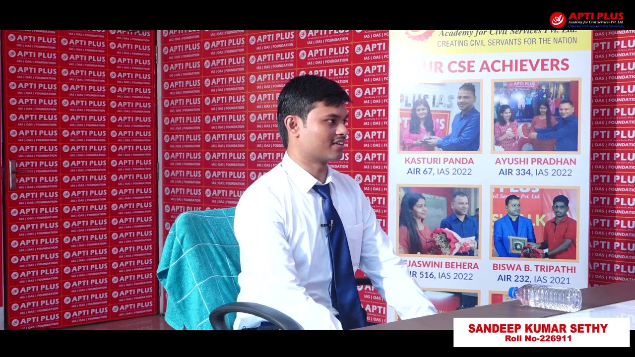 SANDEEP KUMAR SETHY  || RANK 160 || OAS 2024 || Mock Interview || APTI PLUS
