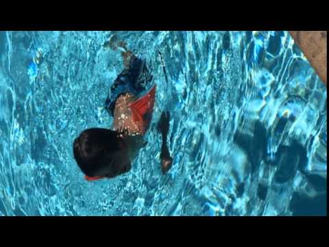Jonah swimming in the 6 feet deep pool 8-25-2015.