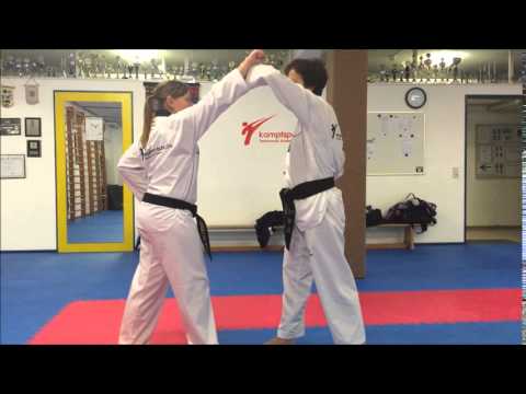 Taekwondo 3-Schritt-Sparring Nr. 4