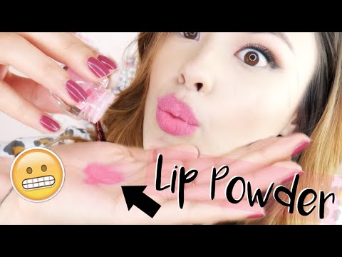 KOREAN LIP POWDER WTF?! First Impressions ♥ RiRe Lip Powder Review Video