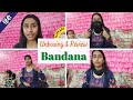 Jigyaasaa Bandana Unboxing Headband Face Mask Dust Protection Printed Bandana Hindi