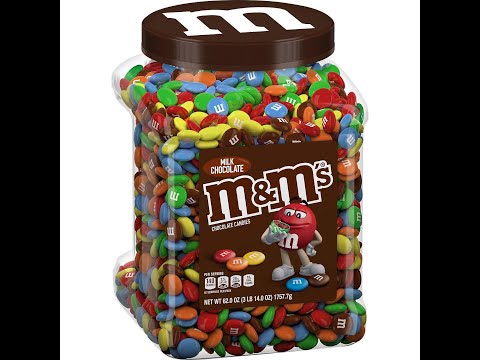 M&M'S Milk Candies Jar Chocolate Huge 62 oz. Jar