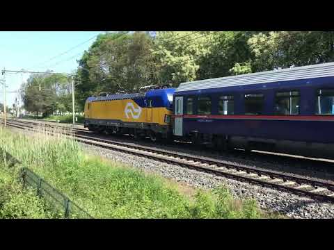 NS Vectron With Nightjet International passenger Train at Blerick the Netherlands, May 26-2023 👍👍👍👍🚂