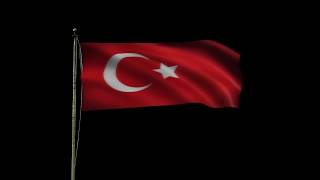 Turkish Flag | With Love ????????? For our viewers from Turkey | Royalty Free Footages