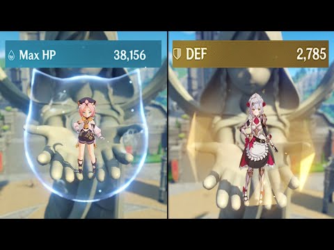 Diona Shield vs Noelle Shield Strength Comparison - Genshin Impact