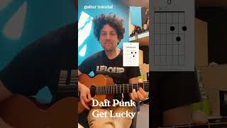 Learn Get Lucky basic chords#guitar #guitarlesson #guitartutorial #daftpunk #daftpunktribute