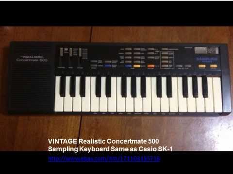VINTAGE Realistic Concertmate 500 Sampling Keyboard Same as Casio SK-1