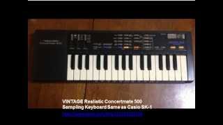 VINTAGE Realistic Concertmate 500 Sampling Keyboard Same as Casio SK-1
