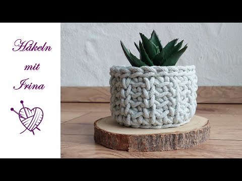 Leichtes Häkel Muster für Körbchen oder auch Taschen häkeln 😍