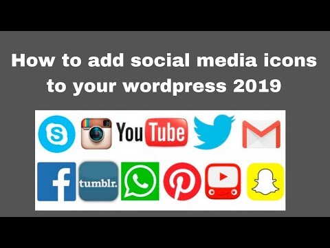 How to add social media icons to your wordpress 2019