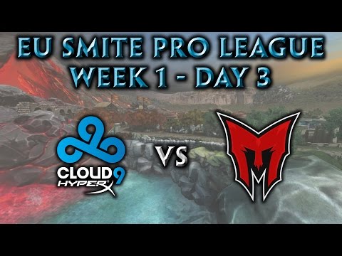 EU Smite Pro League Week 1, Day 3 - Cloud 9 Hyperx vs Mortality Esports