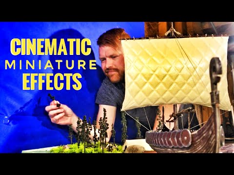 Homemade Cinematic Miniature Effects - Viking Ship Model Practical Effects