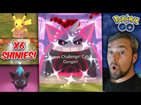 Shiny Gigantamax Gengar Caught! Saaree Pikachu!? More Halloween Shinies! (Pokémon GO)