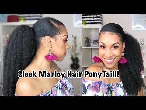 HOW TO | QUICK & EASY SLEEK MARLEY PONYTAIL + 4C...