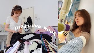 getting my sh*t together | closet cleanout, finishing up my crochet project, lunar new year prep