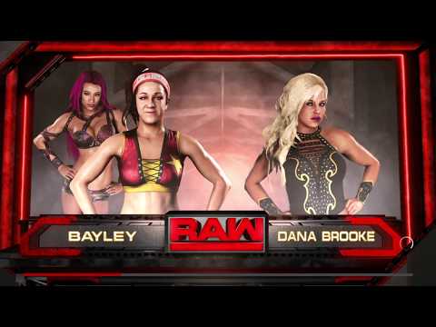 WWE 2K18 Bayley VS Dana Brooke 1 VS 1 Match