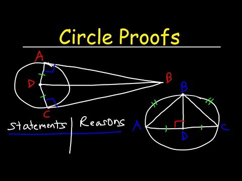 Two Column Proofs With Circles - Geometry