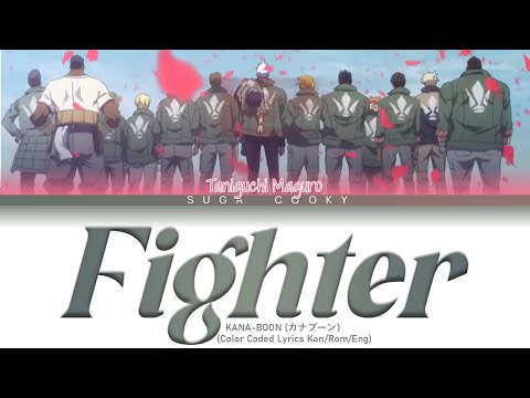 Gundam Iron-Blooded Orphans OP4: KANA-BOON カナブーン - Fighter (Color Coded Lyrics Kan/Rom/Eng)