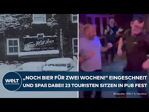 NORTH YORKSHIRE: Eingeschneit im höchsten Pub Englands! "Noch Bier für 2 Wochen" Party im Schnee!