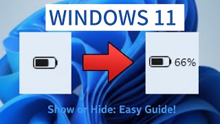How to show battery percentage in taskbar in Windows 11 in laptop in 2026