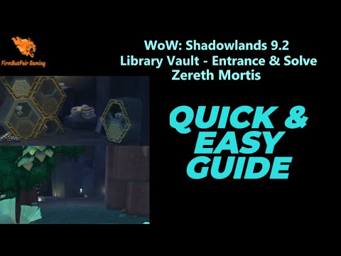 WoW: Shadowlands 9.2 - Library Vault - Zereth Mortis Location and Puzzle Solve