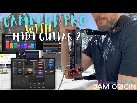 Camelot Pro with MIDI guitar 2 - an outdoors iPad wireless setup test (iOS)
