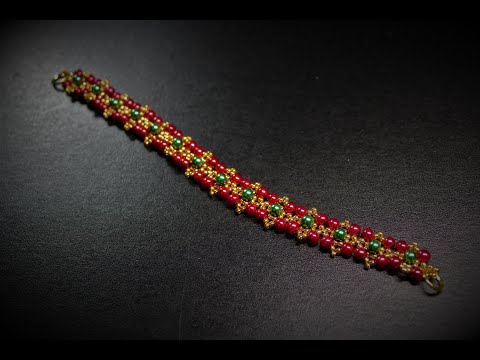 Diamond Bead Weave Bracelet