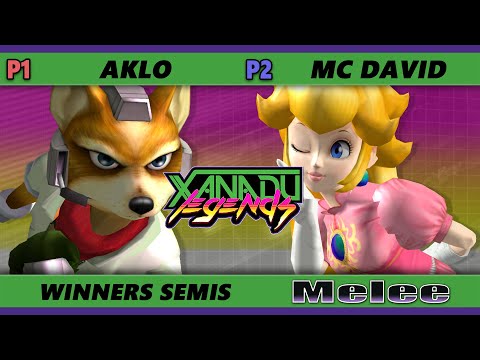 Xanadu Legends 3 Winners Semis - Aklo (Fox) Vs. MC David (Peach) Smash Melee - SSBM