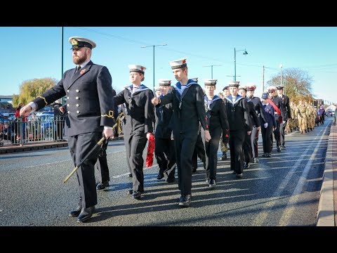 Remembrance Sunday parade in Connah's Quay