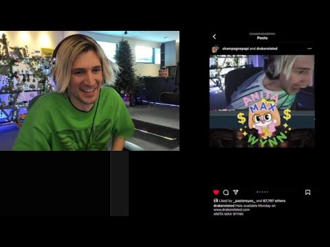 xQc reacts to Drake posting him on Instagram