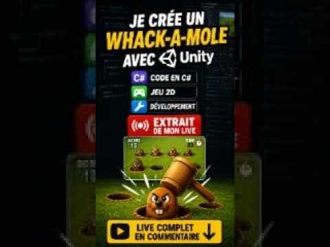 Je crée un Whack-a-Mole avec Unity 🎮 #Shorts