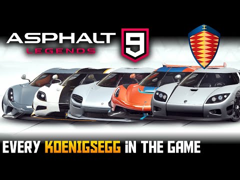 Asphalt 9: Full Koenigsegg Showcase (Every Car in-game)